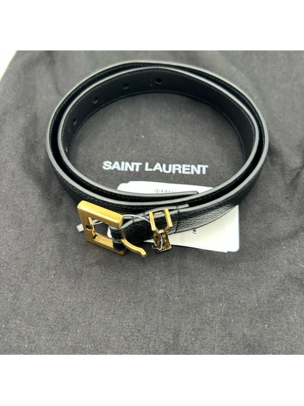 Women’s Saint Laurent YSL logo leather belt 65 CM/26 inch made in Italy